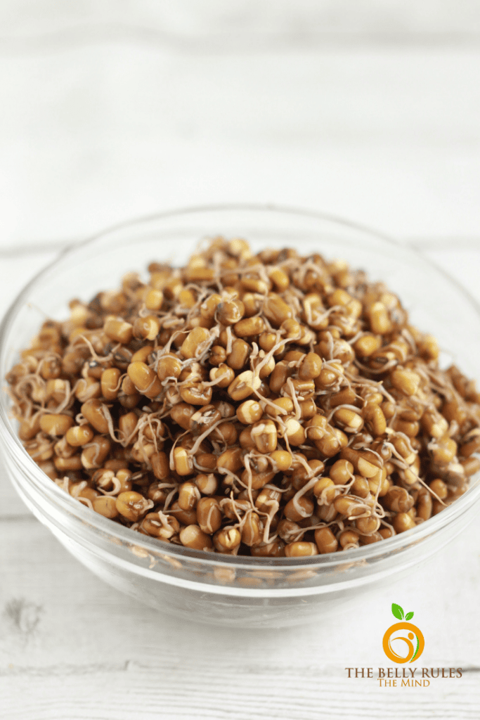 steamed mung bean sprouts