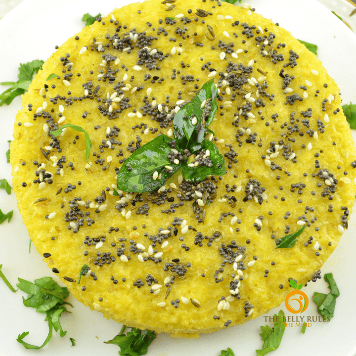 Daliya Dhokla ( Broken Wheat Steamed Savory Cake)