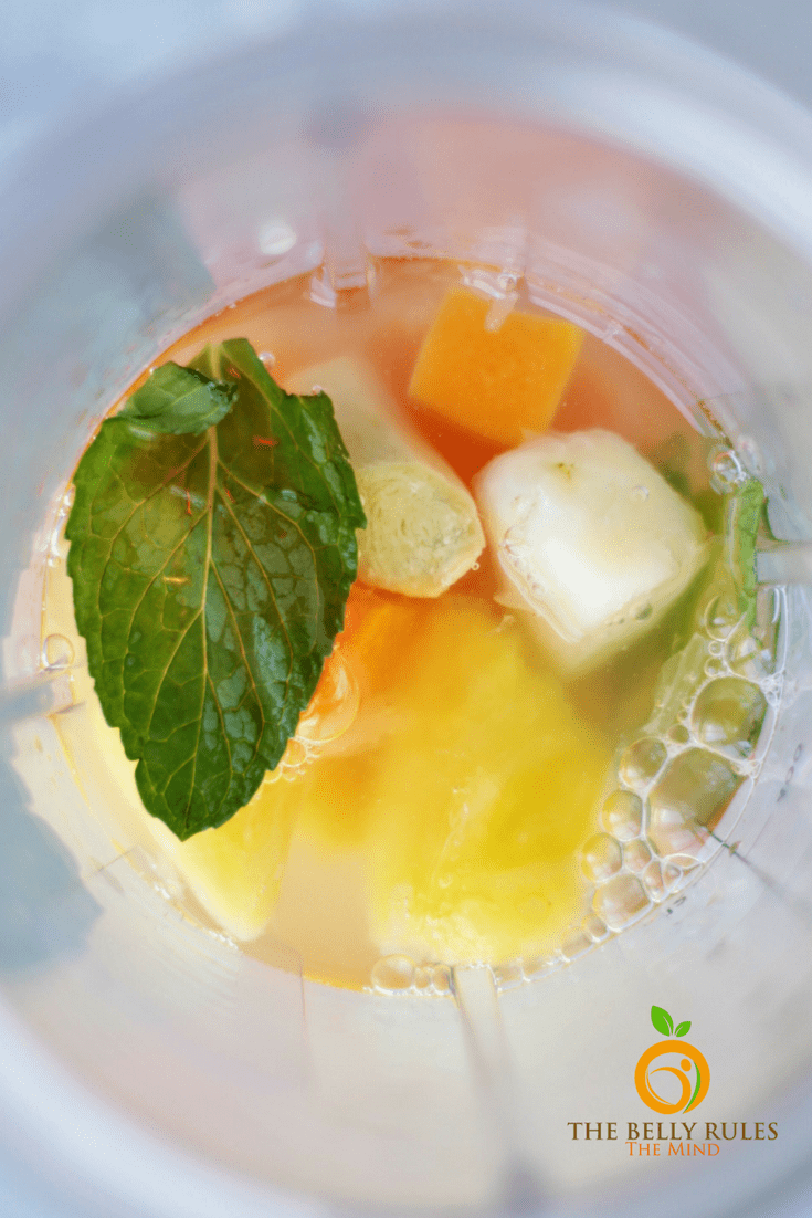 A Vegan Tropical Butternut Squash Smoothie loaded with fruits and vegetables yes, please!!! Healthy.Immune Boosting. Low-Fat. Vegan. Gluten-Free. Dairy -Free. Nut-Free. Sugar-Free. Delicious. Kid-friendly.