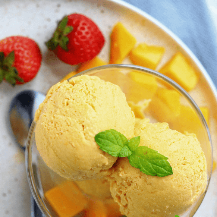 Vegan Mango Coconut Ice Cream