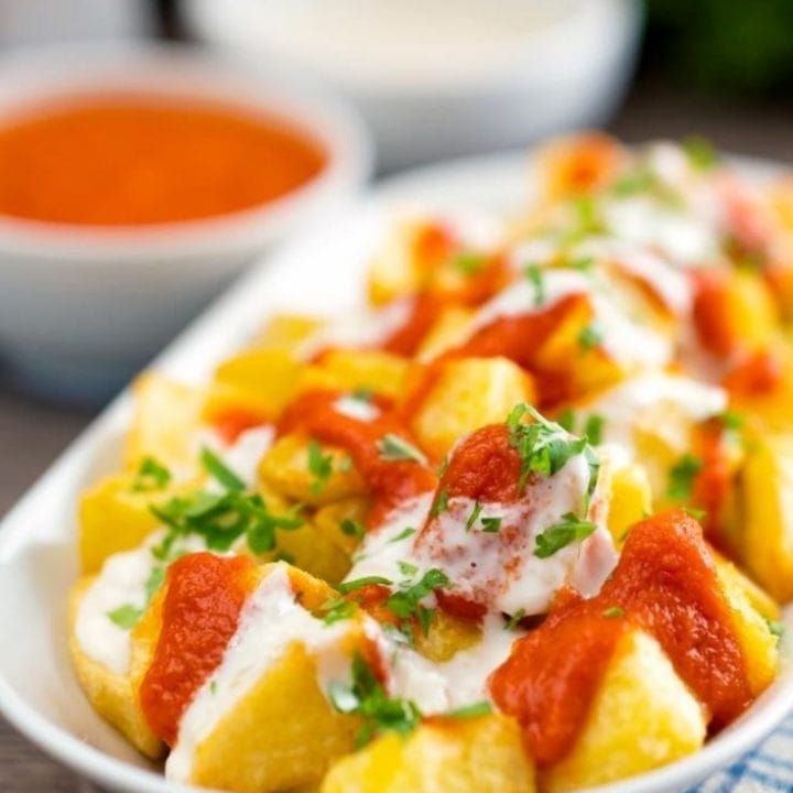 Patatas Bravas with homemade Salsa Bravas / Spanish Potatoes