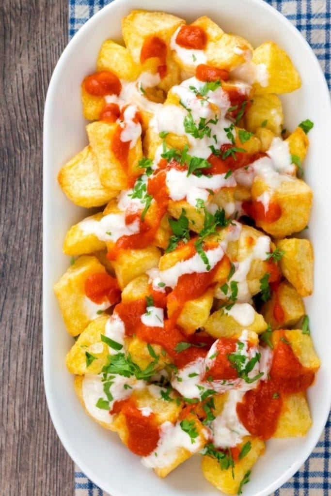 Patatas Bravas with homemade Salsa Bravas/ Spanish Potatoes