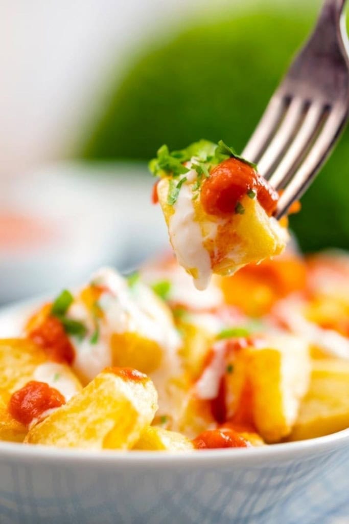 Patatas Bravas with homemade Salsa Bravas / Spanish potatoes