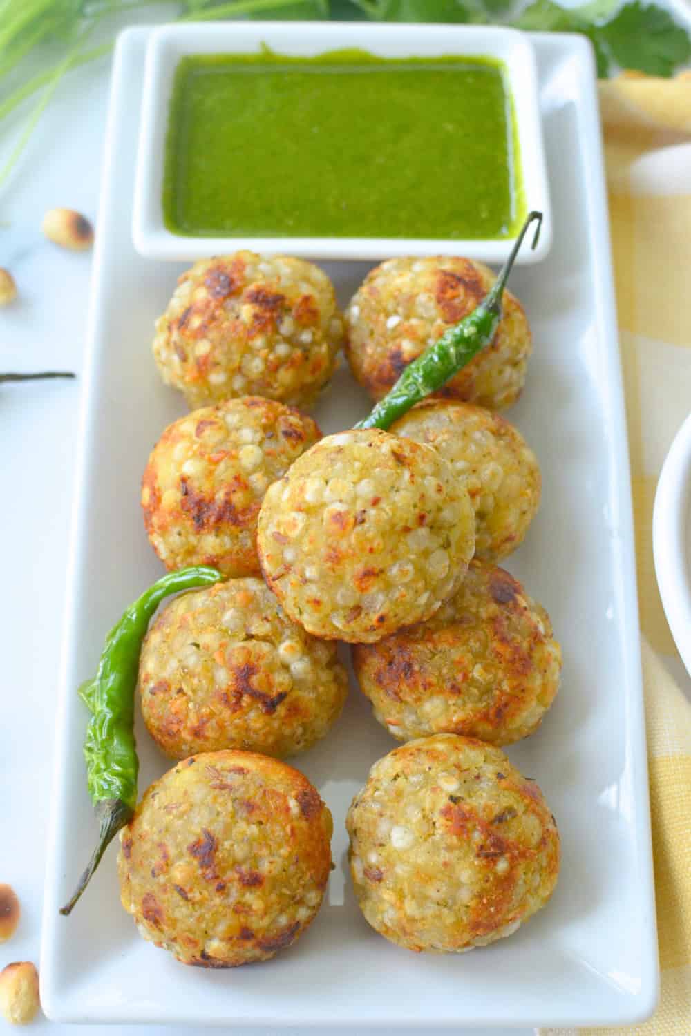 Sabudana vada in appe pan