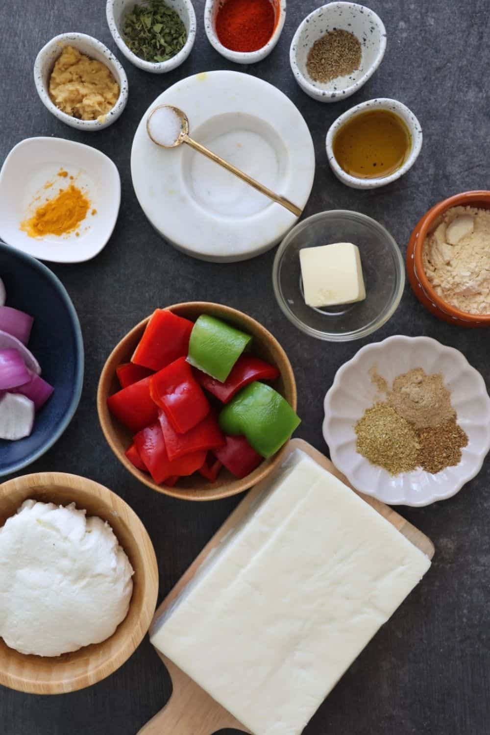 ingredients for paneer tikka